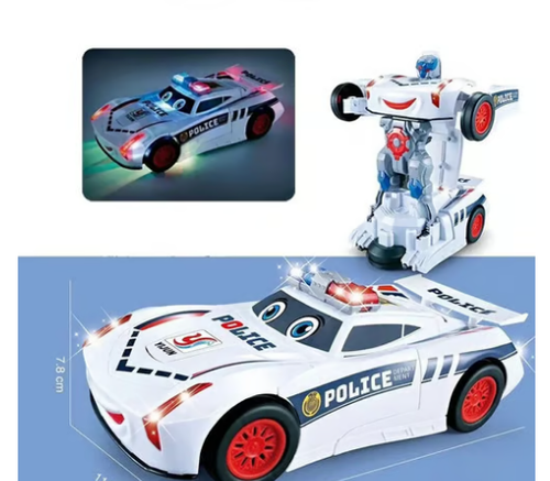 Exclusive Offer💥Electric Universal Deformation Police Toy Car