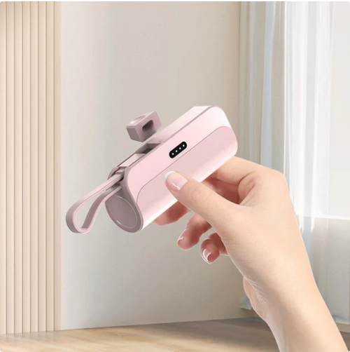 🔥10000mAh Mini Powerbank 5000mAh Type C Portable Powerbank For iPhone Charge Built in Type C Cable 2 in 1 Power Bank For Android