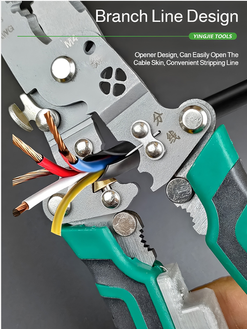 🔥🔥Foldable Wire Stripper Crimper Cable Cutter Pliers Upgraded Multifunctional for Wire Stripping Shearing Cutting Tools