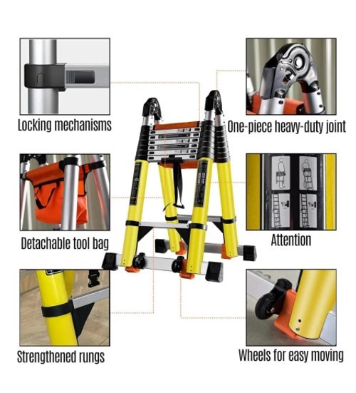 🌟 Reach New Heights with Our Premium A-Frame Ladder! 🛠💪