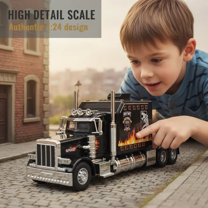 🎁Interactive Realistic Heavy-Duty Semi-Truck Toy💌