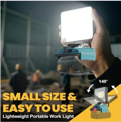 ⚡5400LM Cordless LED Work Light with Charging Ports