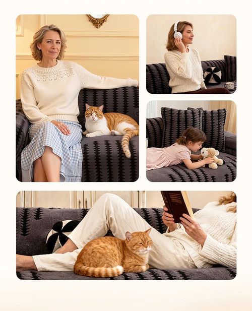 🛋️ Velvet sofa cover, like lying on a cloud.