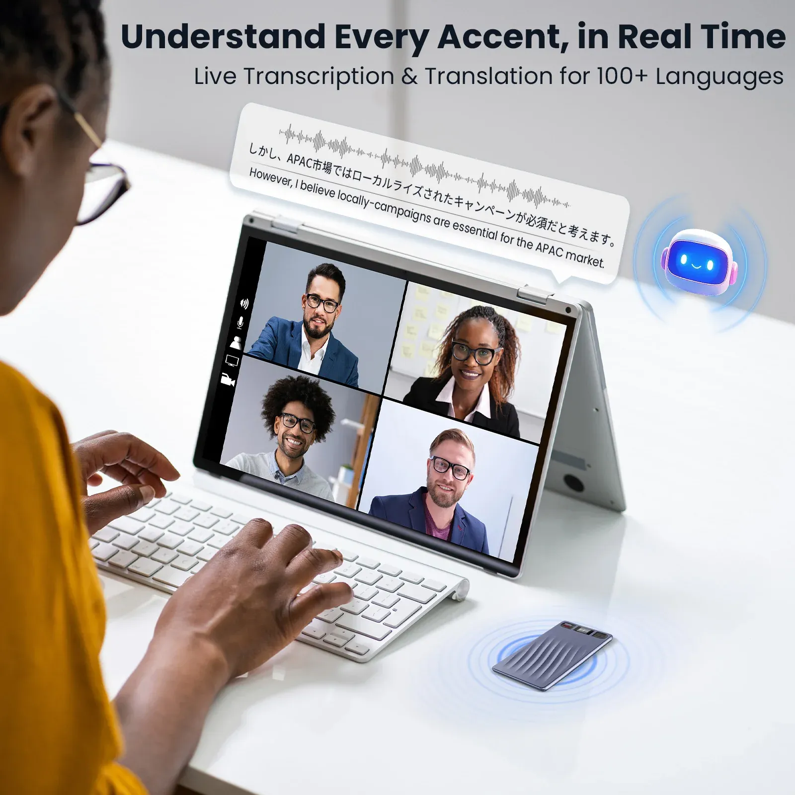 Magnetic AI-Powered Voice Recorder