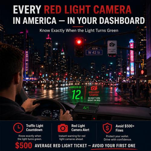 GPS Head-Up Display for Cars – Digital MPH Speedometer with HUD Projection
