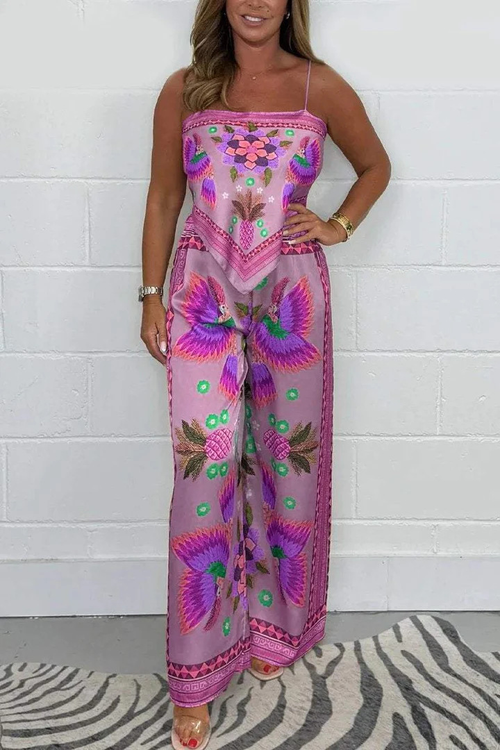 Women's Summer Colorful Cool Chiffon 2 Piece Set