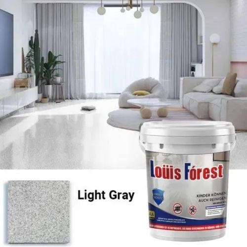 High-gloss marble-patterned epoxy resin flooring