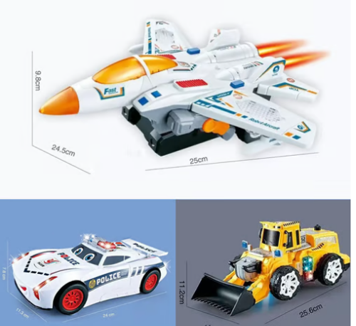 Exclusive Offer💥Electric Universal Deformation Police Toy Car