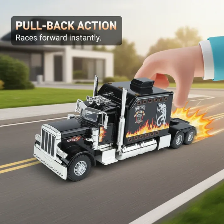 🎁Interactive Realistic Heavy-Duty Semi-Truck Toy💌