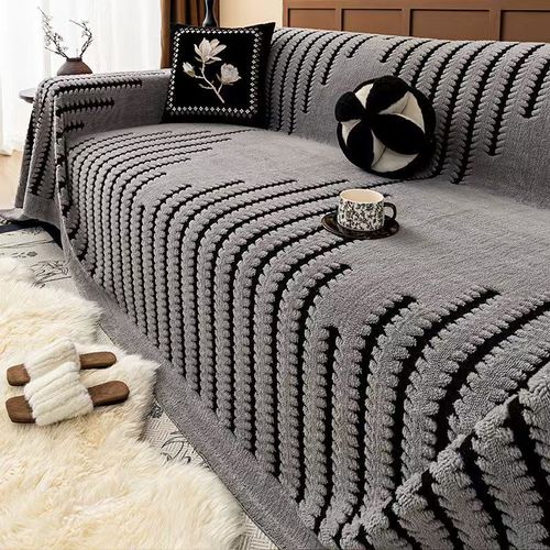 🛋️ Velvet sofa cover, like lying on a cloud.