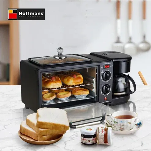 ✨☕3 In 1 Home Breakfast Maker Coffee Frying Pan Bread -Black🍕💥