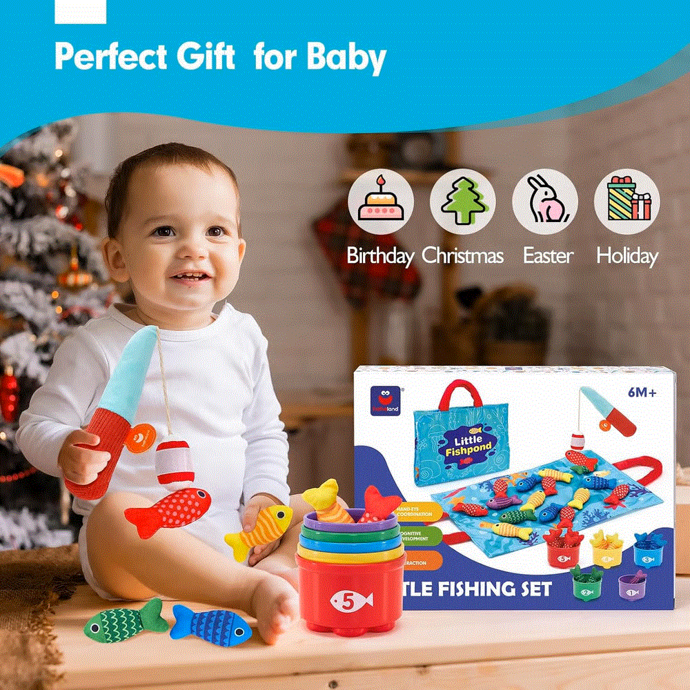 👉 22 Pieces Toddler Fishing Toys Montessori Toys Suitable for 1-3 Years Old Boys Girls Birthday Gift