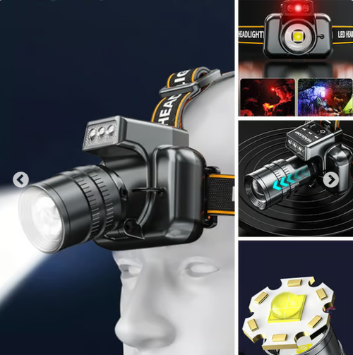 💡🔦Portable Zooming Led Head Lamp Fishing Headlight Mountaineering Camping Headlamp Hiking Light Torch Flashlight