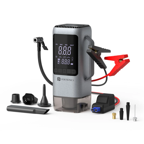 Car emergency jump starter vacuum cleaner air pump multi-functional all-in-one machine