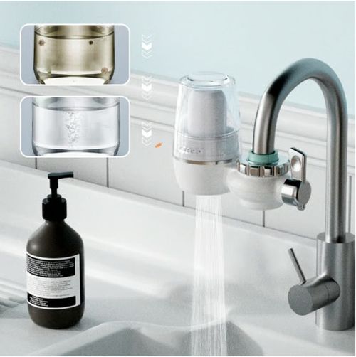 Faucet Water Purifier with Washable Filter & Adapters