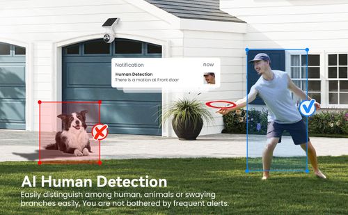 AI Smart 355° Panoramic Wireless Solar Security Camera