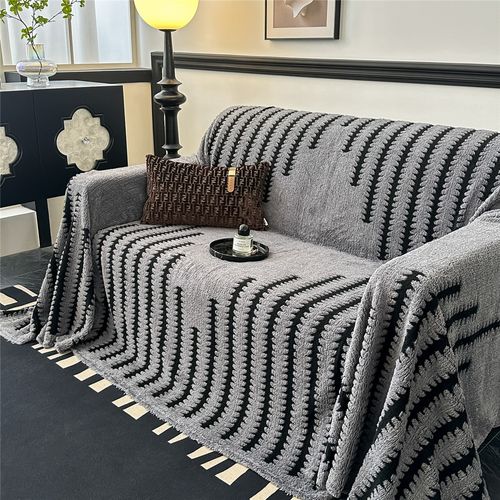 🛋️ Velvet sofa cover, like lying on a cloud.