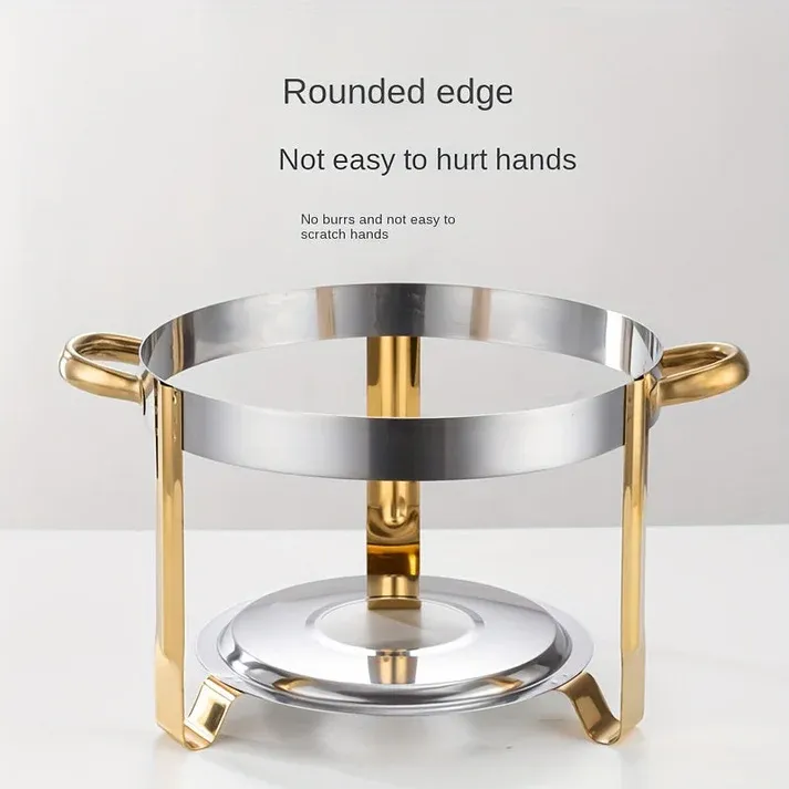 🧑‍🍳The same as in a five-star buffet restaurant🍽️Stainless Steel Chafing Dish Buffet Set 5QT with Fuel Can Rack, Gold Food Warmer for Parties
