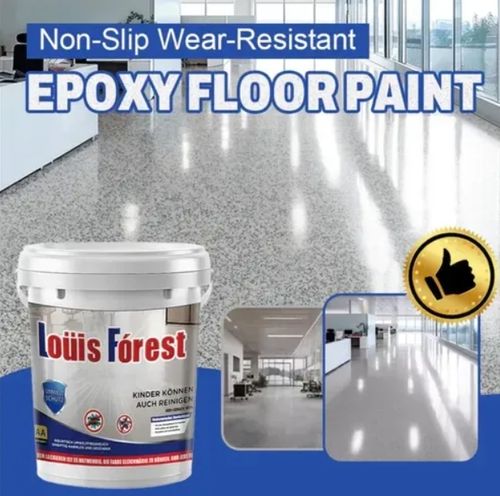 High-gloss marble-patterned epoxy resin flooring