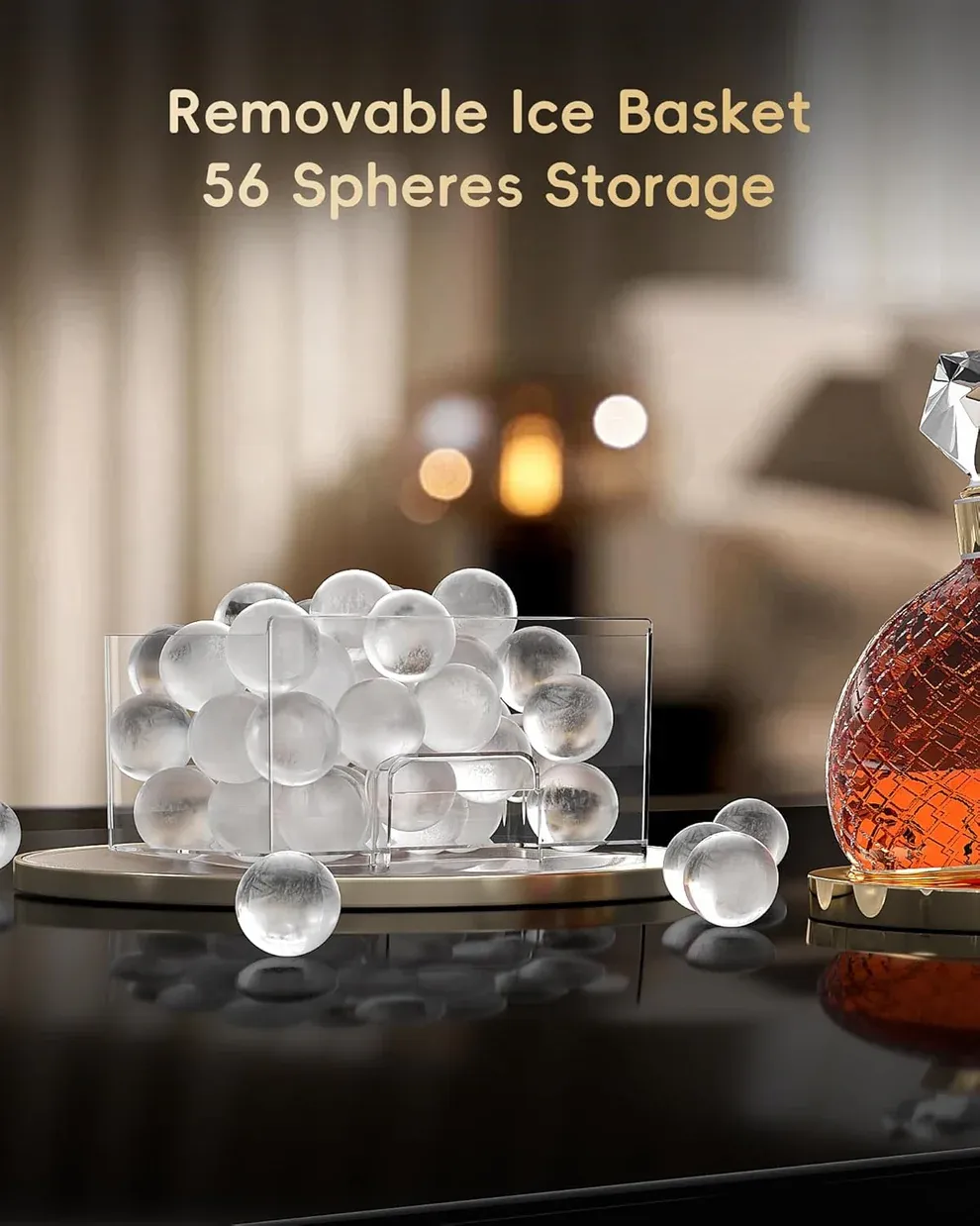 Transparent ice ball ice maker