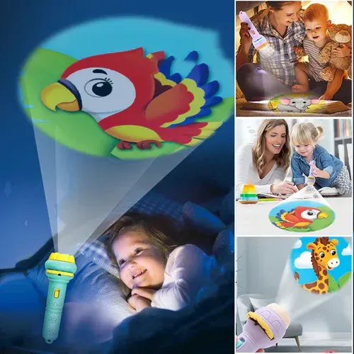 🎁✨🦄 Kids' Magic Projection Flashlight — Shine brightly with adorable cartoon stories and images! Ignite your imagination!