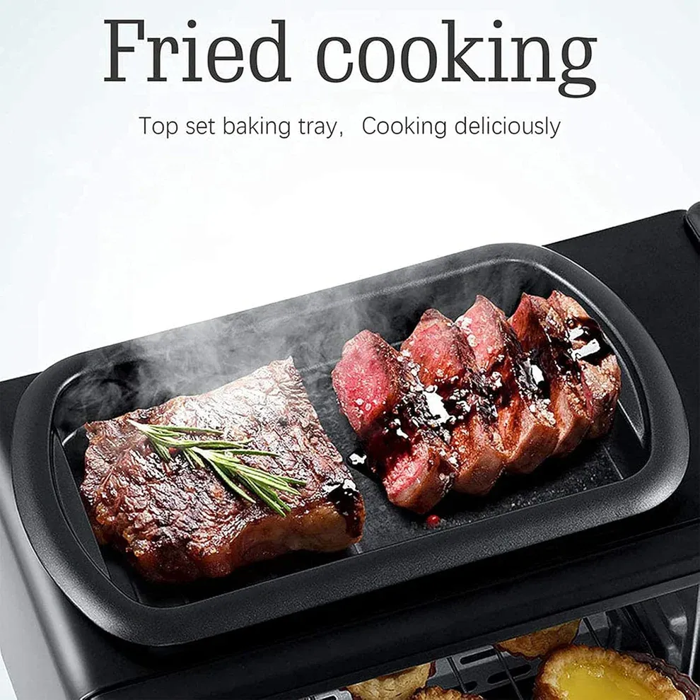 ✨☕3 In 1 Home Breakfast Maker Coffee Frying Pan Bread -Black🍕💥