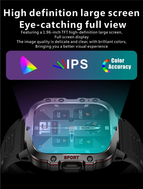Rugged Outdoor Smart Watch - 100+ Sports Modes