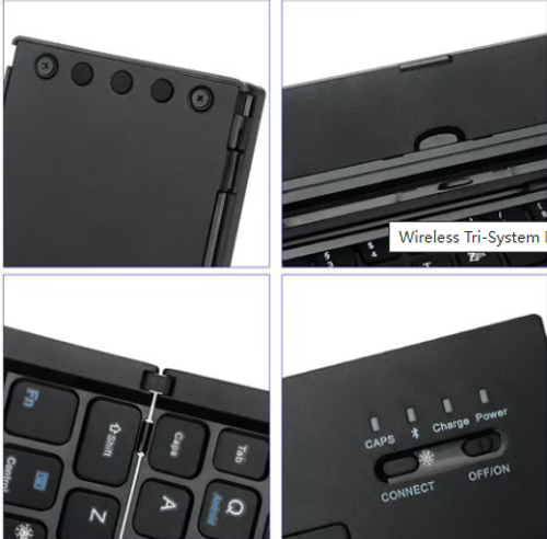 💥Wireless Tri-System Bluetooth Foldable Keyboard for Phones and Tablets
