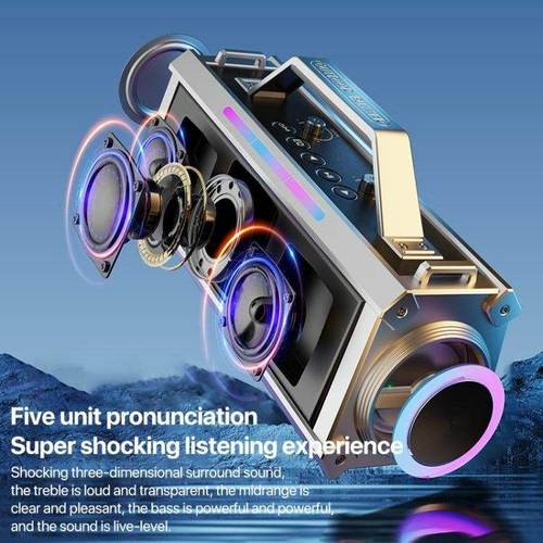 Thunderous Sound Dual-Microphone Wireless Bluetooth Speaker