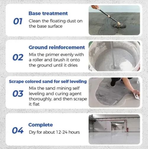 High-gloss marble-patterned epoxy resin flooring