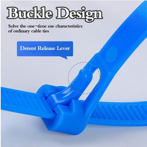 Adjustable Releasable Zip Tie Strap Eco-Friendly Nylon Cable Ties for Wire Wraps Reusable Cable Management Solution