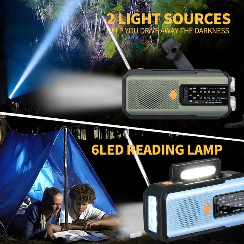 📻 Solar Hand-Crank Emergency Weather Radio