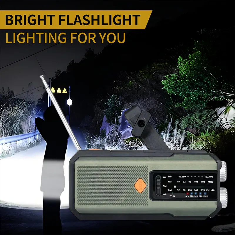📻 Solar Hand-Crank Emergency Weather Radio