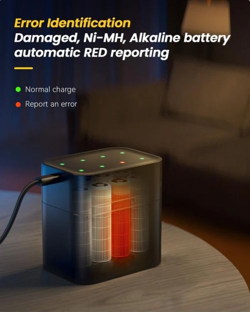 AA 1.5V Rechargeable Lithium Battery Type-C Charger 8 slot 8pcs
