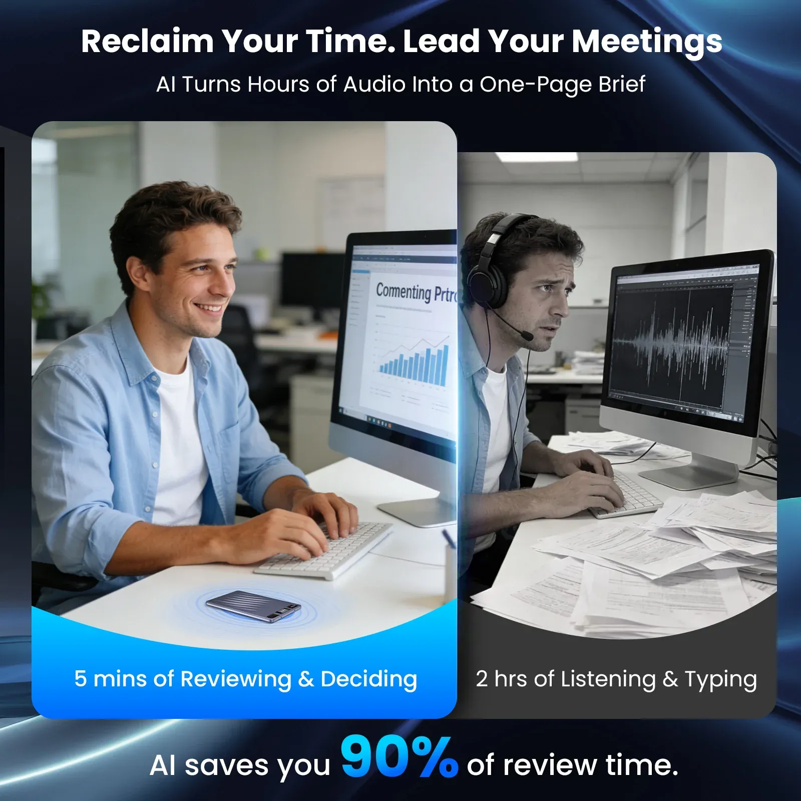 Magnetic AI-Powered Voice Recorder