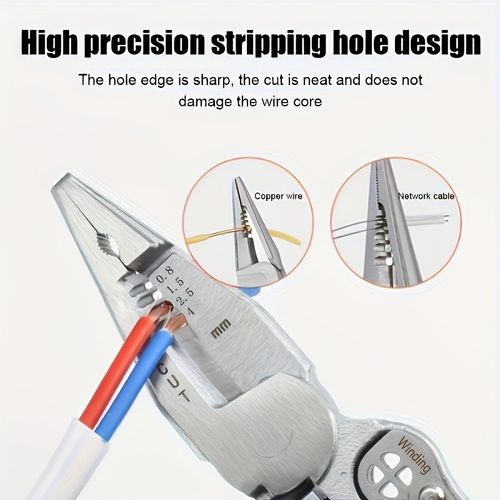 8 in 1 wire stripper with voltage tester