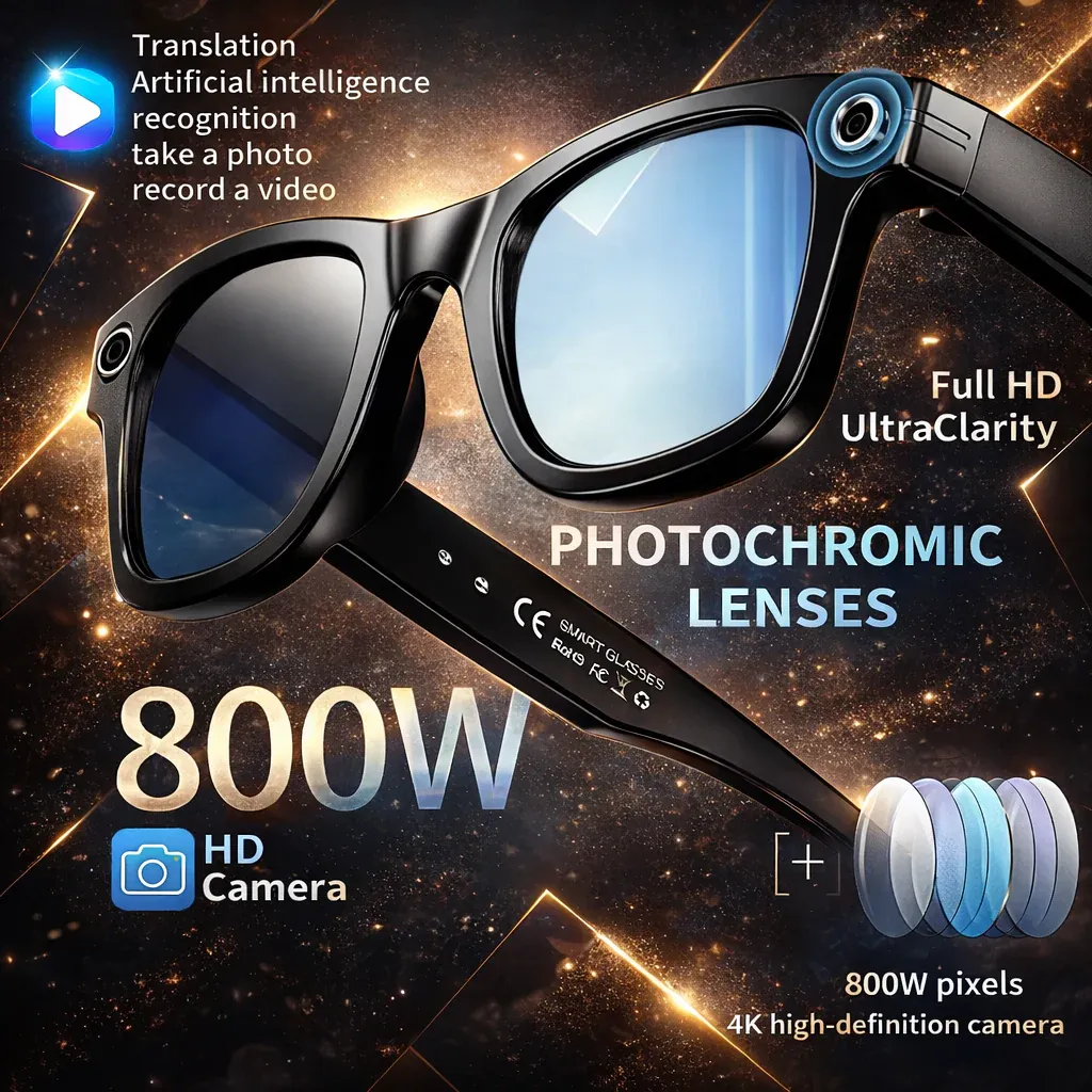 Smart translation glasses (Transparent blue light blocking glasses)