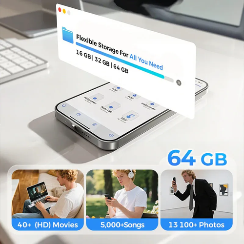 64GB+Micro USB + MFi Certified Lightning + 8 Pin + USB 3.0 4 in1 Flash Drive for iPhone iPad Android PC