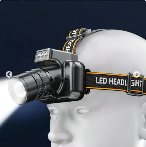 💡🔦Portable Zooming Led Head Lamp Fishing Headlight Mountaineering Camping Headlamp Hiking Light Torch Flashlight
