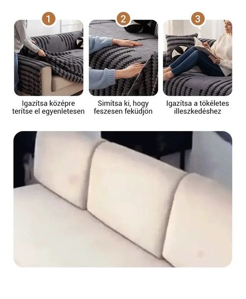 🛋️ Velvet sofa cover, like lying on a cloud.