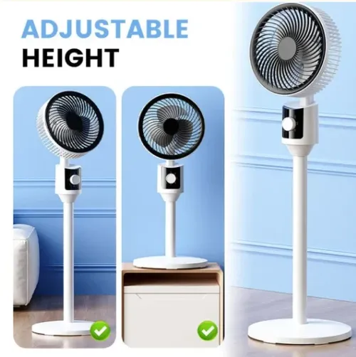 Oscillating Electric Stand Fan with Adjustable Height