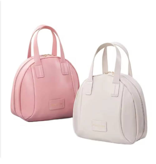 🎁2025 New Fashion PU Bag Large Capacity Portable Cosmetic Letter Travel Storage Outdoor Box Handbag Design