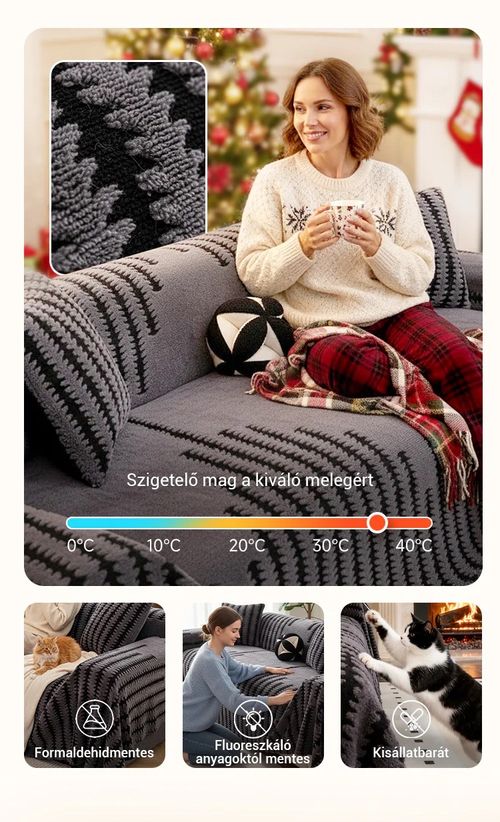 🛋️ Velvet sofa cover, like lying on a cloud.