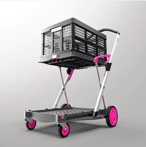 Multi use Functional Collapsible Carts | Mobile Folding Trolley | Shopping Cart with Storage Crate