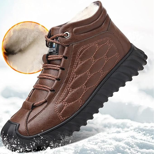 Sklisikre varme snøstøvler for menn