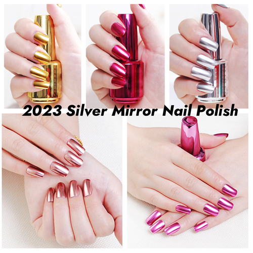 Tidsbegrenset tilbud-Glamorøs metallisk speil neglelakk （Kjøp 5 varer og spar 2 varer）