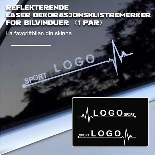 Reflekterende laserdekorasjonsklistremerker for bilvinduer（1 par）