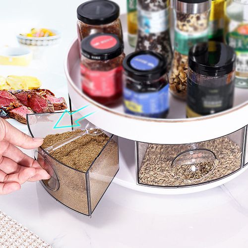 ⏳Time-limited Special⌛360° Rotating Double-Layer Spice Organizer