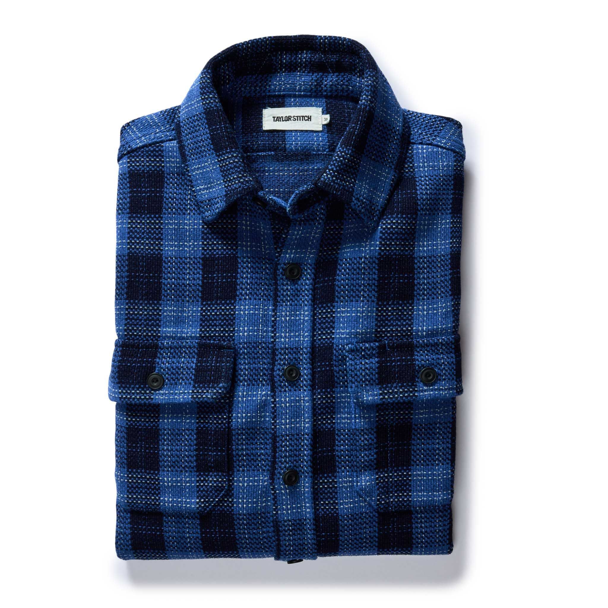 Wneoo Division Shirt in Rinsed Indigo Plaid