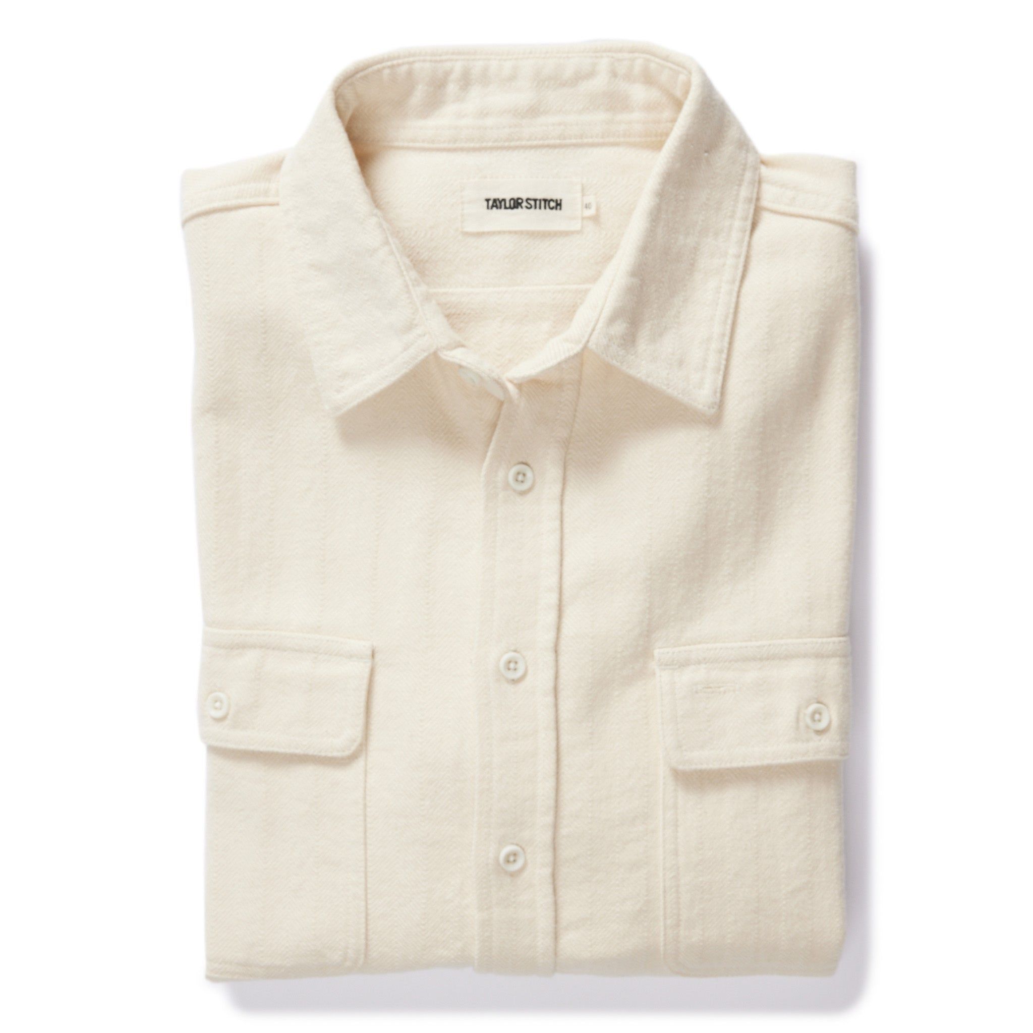 Wneoo Ledge Shirt in Oyster Herringbone